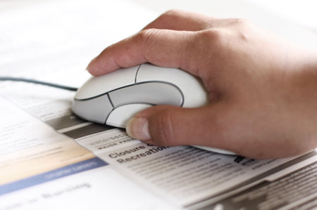 searching for a job conceptual image with mouse
