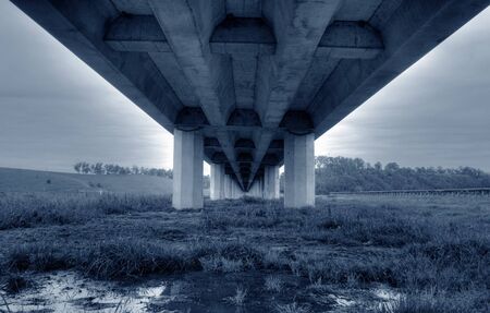 Underside of a bridge in Victoriaの写真素材