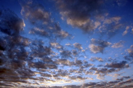 Dramatic Seaside Sky with Vibrant Colorsの写真素材