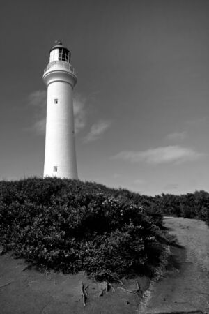 The Split Point Lighthouse, in Victoria, Australiaの写真素材