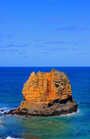 Scenic View along the Great Ocean Roadの写真素材