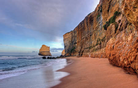 gibson steps and the twelve apostoles along great ocean roadの写真素材