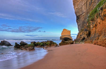 gibson steps and the twelve apostoles along great ocean roadの写真素材