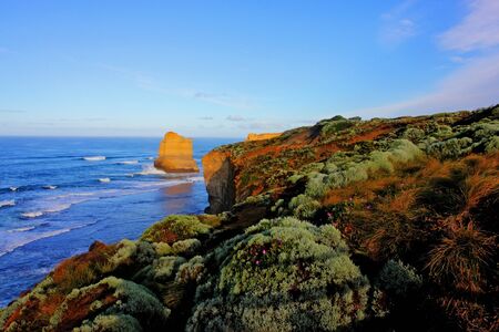 gibson steps and the twelve apostoles along great ocean roadの写真素材