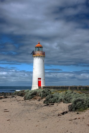 port fairy lighthouse along the great ocean roadの写真素材