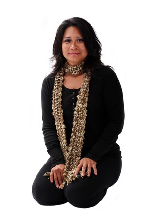 portrait of an attractive latin american womenの写真素材