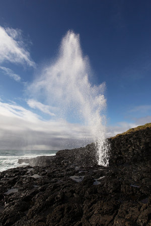 the little blowhole in action in kiama