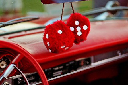 classic red vintage carの写真素材