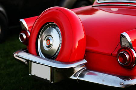 classic red vintage carの写真素材