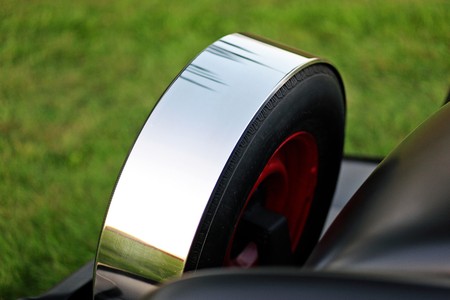 closeup of a classic vintage carの写真素材