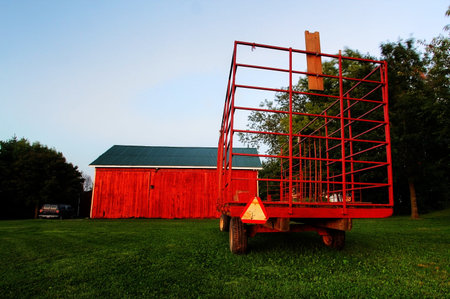 rural homestead in the farm countryの写真素材