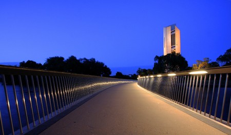 national carillion in canberra, the capital of australiaの写真素材