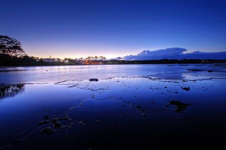 mollymook beach basked in late lightの写真素材