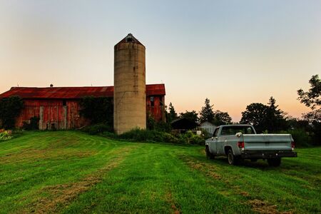 rural homestead in the farm countryの写真素材