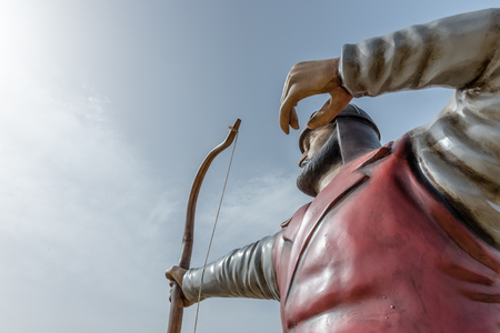 Statue of man archer in Istanbul ,Turkey.の写真素材