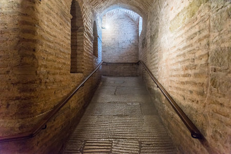 Interior detailed view of Hagia Sophia,a Greek Orthodox Christian patriarchal basilica or church was built in 537 AD, later imperial mosque, and now museum in Istanbul, Turkey,March,11 2017.のeditorial素材