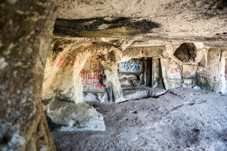 Inside of famous incegiz cave in Catalca,Istanbul,Turkey.TURKEY, ISTANBUL,30 JULY 2017
のeditorial素材
