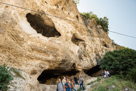 People walking and exploring famous incegiz cave in Catalca,Istanbul,Turkey.TURKEY, ISTANBUL,30 JULY 2017
のeditorial素材