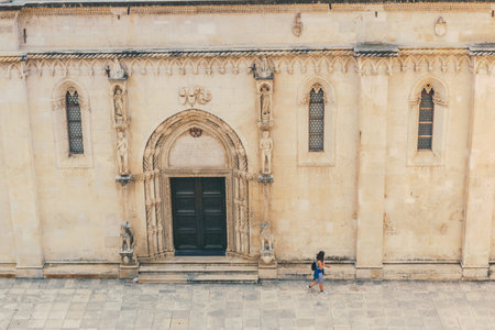 Exterior view of St James cathedral in Sibenik,Croatia.の写真素材