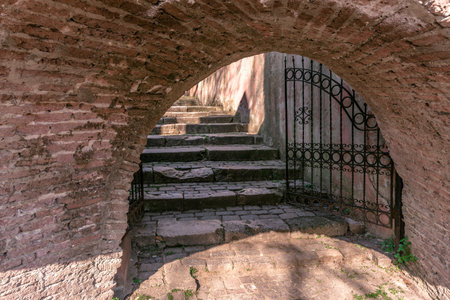 Anatolian castle (Anadolu Hisari) in Istanbul.Historically known as Guzelce Hisar(meaning Proper Castle) is a fortress located in Anatolian (Asian) side of the Bosporusのeditorial素材