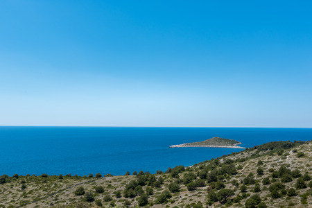 Aerial view of Kornati islands, National park in Croatia, Adriatic sea:SIBENIK,CROATIA,May 28,2017の写真素材