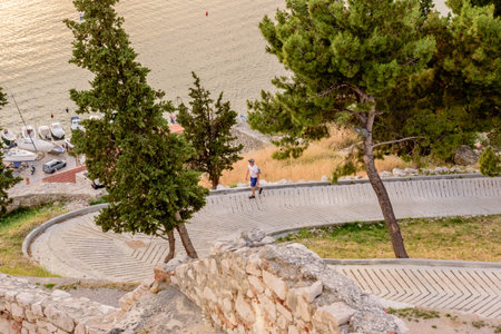 View of Sibenik from St. Michael fortress in Sibenik,Croatia,29 May 2017のeditorial素材