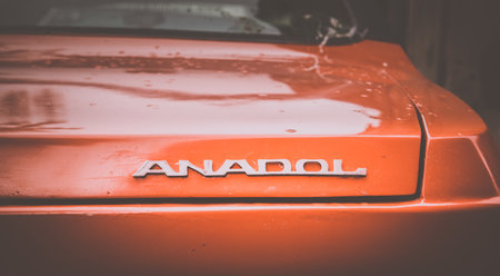 Anadol car.Anadol car 1973 was Turkey's first domestic mass production passenger vehicle .ISTANBUL,TURKEY - May 6,2017のeditorial素材