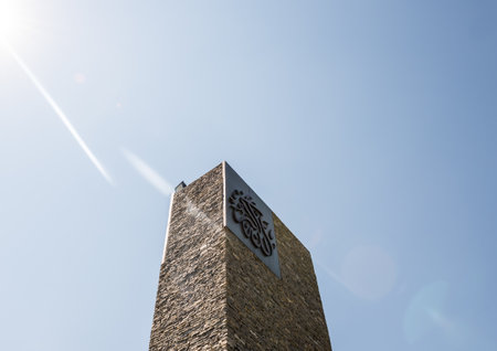 Exterior view of famous Sancaklar mosque minaret in Buyukcekmece,Istanbul,Turkey.30 July 2017
のeditorial素材