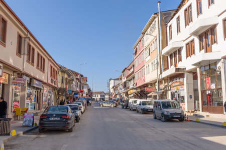 View of  Traditional, old and historical Anatolia houses in Tarakli historic district in Sakarya Turkey.27 January 2018のeditorial素材