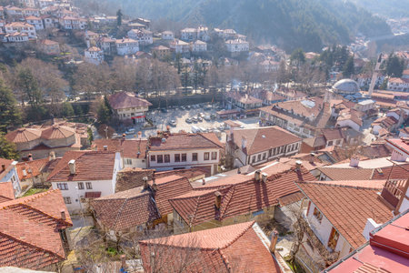 View of  Traditional, old and historical Anatolia houses in Tarakli historic district in Sakarya Turkey.27 January 2018のeditorial素材