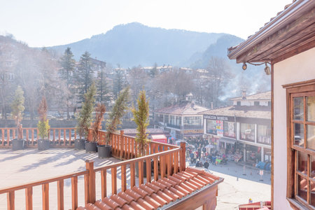 View of Traditional, old and historical Anatolia houses in Tarakli historic district in Sakarya Turkey.27 January 2018のeditorial素材