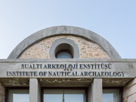 Exterior view of Bodrum Institute of Nautical Archaeology in Bodrum,Turkey.23 August 2017.のeditorial素材