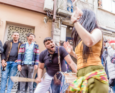 05 May 2018 ,- Unidentified people celebrate Hidirellez Festival.It means arrival of spring and...