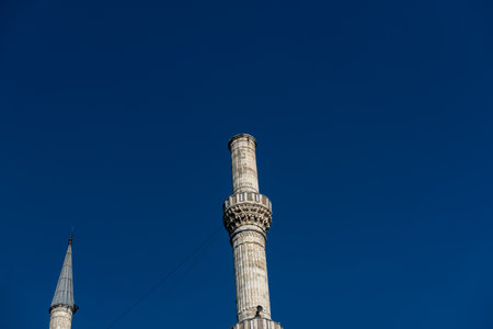 View of Haydarpasa Cami (Haydarpasha mosque).Its minaret collapsed after the hurricane on 27th July 2017 disaster in Istanbul,Turkey.のeditorial素材