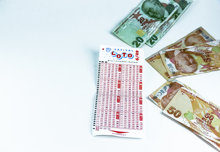 Turkish lotto papers and coupons togetherの写真素材
