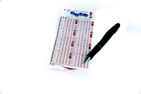 Turkish lotto papers and pencil togetherの写真素材