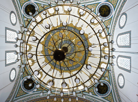 Interior detailed view of Selimiye Mosque in Konya,Turkey.28 August 2017のeditorial素材