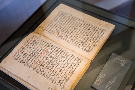 Ancient Book in Mevlana museum in Konya,Turkey. 28 August 2017のeditorial素材