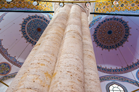 Interior detailed view of Selimiye Mosque in Konya,Turkey.28 August 2017のeditorial素材