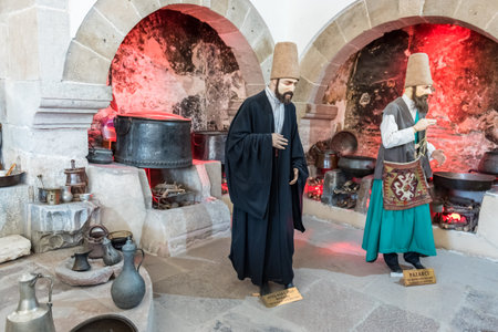 Wax people at  Mevlana museum in Konya,Turkey.28 August 2017のeditorial素材
