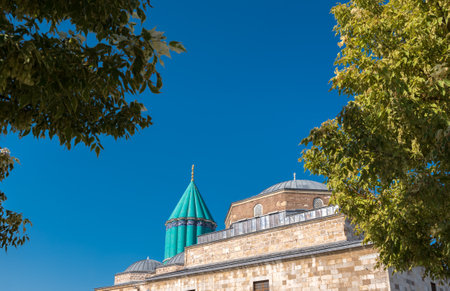 Exterior view of Mevlana museum in Konya,Turkey.28 August 2017のeditorial素材