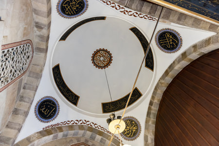 Interior detailed view of Mevlana museum in Konya,Turkey.28 August 2017のeditorial素材