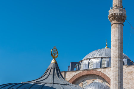 Exterior view of Mevlana museum in Konya,Turkey.28 August 2017のeditorial素材