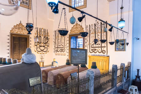 Tomb of Mevlana at Mevlana museum in Konya,Turkey.28 August 2017のeditorial素材