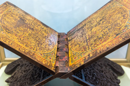 Rahle (lectern) is a furniture to be used to read Moslem Holy Book the Quranのeditorial素材