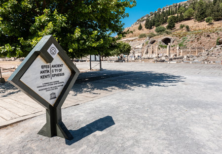 Entrance of Ephesus historical ancient city, in Selcuk,Izmir,Turkey:20 August 2017のeditorial素材