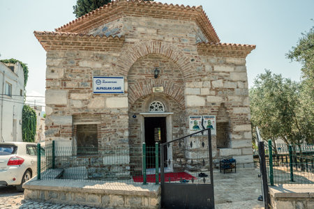Exterior view of ancient Alpaslan Cami(Mosque) in Selcuk,Izmir,Turkey.21 August 2017.のeditorial素材
