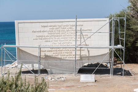 ANZAC cove, site of World War I landing of the ANZACs on the Gallipoli peninsula in Canakkale Turkeyのeditorial素材
