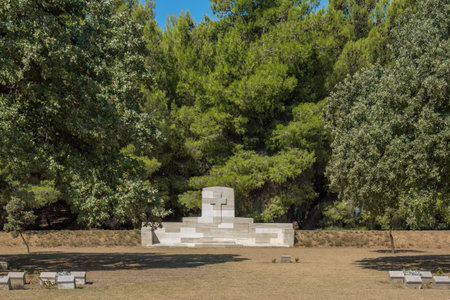 Green Hill Cemetery.The cemetery lies on the east side of the Anzac-Suvla Road in Canakkale,Turkey.のeditorial素材