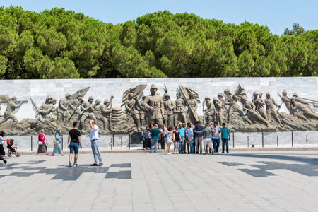 Canakkale Martyrs' Memorial area is a war memorial commemorating the service of about Turkish soldiers who participated at the Battle of Gallipoli.TURKEY, Canakkale,18 August 2017のeditorial素材